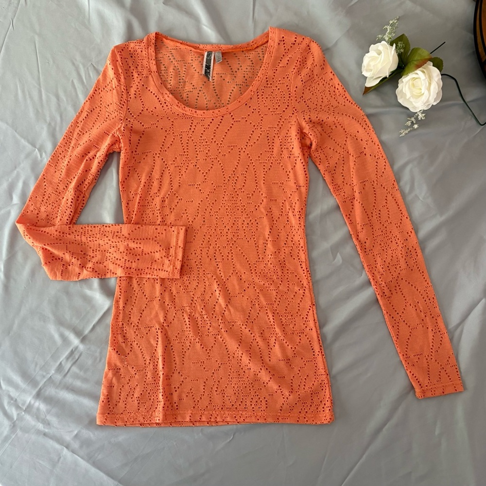 BKE Orange Long Sleeve Women's Tee